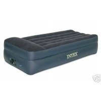 Intex Comfort Bed - Rising Comfort Twin Airbed with built-in Electric Pump Intex Comfort Bed - Rising Comfort Twin Airbed with built-in Electric Pump