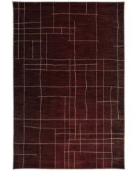 A saturated hue plays host to a contemporary, linear pattern, creating a striking statement in any space. Thick and resilient underfoot, this plush piece is woven from 2-ply nylon pile, ensuring easy care and long-lasting wear. A saturated hue plays host to a contemporary, linear pattern, creating a striking statement in any space. Thick and resilient underfoot, this plush piece is woven from 2-ply nylon pile, ensuring easy care and long-lasting wear.