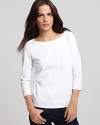 Keep everyday looks casual while still exuding ultra refinement in this Eileen Fisher tee.