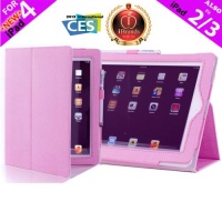 iPearl Leather Carrying Folia Cover Case for NEW iPad 4 (Retina display & Lightning connector), iPad 3 & iPad 2 with 30-pin connector, with Built-in Stand, hand strap, sleep/wakeup function and Touch Screen Stylus Pen - PINK iPearl Leather Carrying Folia Cover Case for NEW iPad 4 (Retina display & Lightning connector), iPad 3 & iPad 2 with 30-pin connector, with Built-in Stand, hand strap, sleep/wakeup function and Touch Screen Stylus Pen - PINK
