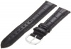 Timex Men's Q7B768 Leather Padded Crocodile Grain 18mm Black Replacement Watchband