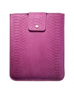 This sleek, stylish, python-embossed leather case has a snap tab and chamois-cloth lining to secure and protect your iPad.Accommodates all iPad models and many other tabletsLeather8.5 X 10Made in USA