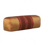 The national emblem of Tibet, Comfort combines with elegance to create modern luxury in Natori's Snow Lion. The colors of saffron and curry with olive accents textured cotton with suilk dupioni appliqué; embroidered and quiet geometric prints make this ensemble irresistible for today's living.