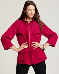 Bring a hint of glam to your casual look with this Lafayette 148 New York jacket. Throw on over your favorite styles day or night, rain or shine. Bring a hint of glam to your casual look with this Lafayette 148 New York jacket. Throw on over your favorite styles day or night, rain or shine.