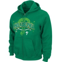 MLB Majestic Philadelphia Phillies Green Is In Full Zip Hoodie - Kelly Green MLB Majestic Philadelphia Phillies Green Is In Full Zip Hoodie - Kelly Green