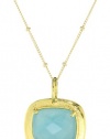 Coralia Leets Jewelry Design Riviera Collection 17 Necklace Square Pale Blue Chalcedony