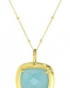 Coralia Leets Jewelry Design Riviera Collection 17 Necklace Square Pale Blue Chalcedony