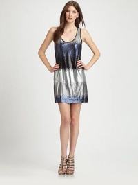 Allover shimmering sequins create an ombre-inspired effect on this body-skimming racerback design.ScoopneckSleevelessRacerbackIncluded slip with adjustable strapsAbout 19 from natural waistPolyesterHand washImportedModel shown is 5'10½ (179cm) wearing US size 4. Allover shimmering sequins create an ombre-inspired effect on this body-skimming racerback design.ScoopneckSleevelessRacerbackIncluded slip with adjustable strapsAbout 19 from natural waistPolyesterHand washImportedModel shown is 5'10½ (179cm) wearing US size 4.