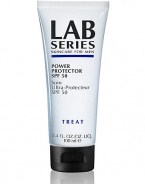 Introducing the new Lab Series Skincare for Men. Power Protector SPF 50 is a formula containing SPF 50 protection, the highest and most powerful protection available in the Lab Series Skincare for Men line. Provides daily hydration, improved skin tone and texture, revitalizes skin's overall appearance. 3.4 oz. 