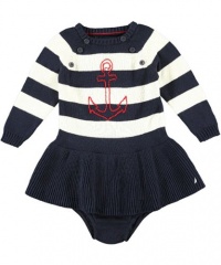 Nautica Sportswear Kids Baby-girls Infant Long Sleeve Striped Sweater Dress Nautica Sportswear Kids Baby-girls Infant Long Sleeve Striped Sweater Dress