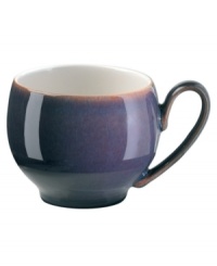 A true gem, the Amethyst mug is simply glazed but boldly hued, in deep indigo and crisp white from Denby's collection of dinnerware. The dishes can embrace their luxe color alone or they can be paired with the playful dots of Amethyst Stone for a well-balanced and uniquely customized table setting. A true gem, the Amethyst mug is simply glazed but boldly hued, in deep indigo and crisp white from Denby's collection of dinnerware. The dishes can embrace their luxe color alone or they can be paired with the playful dots of Amethyst Stone for a well-balanced and uniquely customized table setting.