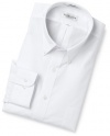 Van Heusen Men's Poplin Solid Long Sleeve Button Down Collar Shirt,White,14.5 32/33
