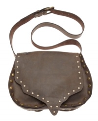 Designed with an antique influence in mind, this unique leather crossbody by Patricia Nash transforms a classic style into a modern must-have. Aged goldtone studs decorate border of bag while a burned edge finish and handcrafted floret add the perfect finishing touches. Designed with an antique influence in mind, this unique leather crossbody by Patricia Nash transforms a classic style into a modern must-have. Aged goldtone studs decorate border of bag while a burned edge finish and handcrafted floret add the perfect finishing touches.