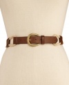 Braided rope and faux-leather are formed into a stylish belt by Style&co., adding an unexpected touch to any ensemble.