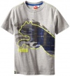 Puma - Kids Boys 8-20 Pixel Tee, Grey, Small