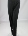 Jones New York Womens Black Straight Leg Gathered Waist Pants XS