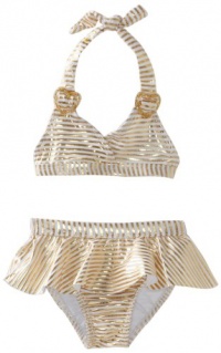 Penelope Mack Baby-girls Infant Two Piece 24K Gold Swimsuit, Gold, 18 Months Penelope Mack Baby-girls Infant Two Piece 24K Gold Swimsuit, Gold, 18 Months