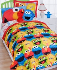 Elmo and Cookie Monster are the stars of your bed with these decorative pillows finished in super-soft microfiber. Edged with contrast piping. Elmo and Cookie Monster are the stars of your bed with these decorative pillows finished in super-soft microfiber. Edged with contrast piping.