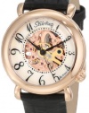 Stuhrling Original Women's 108.12457 Classic Metropolis Wall Street Automatic Skeleton Rose Tone Watch