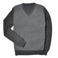 Calvin Klein Collection Men's Birdseye Merino V-Neck Sweater Calvin Klein Collection Men's Birdseye Merino V-Neck Sweater