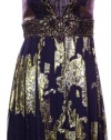 Sue Wong Nocturne Women's Beaded Jacquard Panel Dress