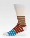 Super soft, with a hint of stretch in superior cotton knit with signature stripe detail.Mid-calf height80% cotton/20%nylonMachine washImported