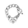 Juicy Couture Bow Starter Charm Bracelet Silver