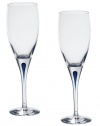 Orrefors Intermezzo Blue Claret Glasses, Set of 2