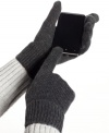 New from UR Gloves: Knit gloves made with conductive yarn that actually makes mobile media easier to use.