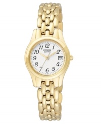Classic design outlasts time and trend with this watch by Citizen. Classic design outlasts time and trend with this watch by Citizen.