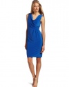 Jones New York Women's Sleeveless Cowl Neck Drape Dress, Cornflower, 4