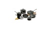 Simply Calphalon Enamel 14-Piece Cookware Set, Black