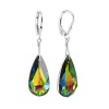 SCER544 Sterling Silver Vitral medium Crystal Earrings Made with Swarovski Elements