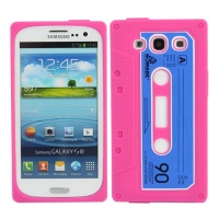 Fosmon Retro Soft Silicone Cassette Case for the Samsung Galaxy S3 / S III - Pink / Blue Fosmon Retro Soft Silicone Cassette Case for the Samsung Galaxy S3 / S III - Pink / Blue