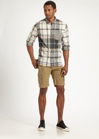 This handsome cargo style embodies the perfect balance of rugged yet refined style, expertly crafted in garment-dyed cotton.Button-frontSide slash, back flap pocketsSide cargo pocketsInseam, about 11CottonMachine washImported This handsome cargo style embodies the perfect balance of rugged yet refined style, expertly crafted in garment-dyed cotton.Button-frontSide slash, back flap pocketsSide cargo pocketsInseam, about 11CottonMachine washImported