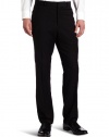 Perry Ellis Men's Portfolio Slim Fit Flat Front Solid Herringbone Pant