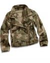 GUESS Kids Girls Little Girl Camouflage Print Jacket, MULTICOLORED (6X)