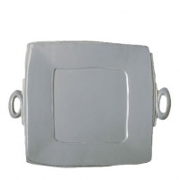 VIETRI LASTRA Gray Handled Square Platter VIETRI LASTRA Gray Handled Square Platter