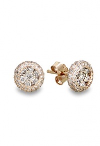 Effy Jewlery Rose Gold Diamond Earrings, .97 TCW