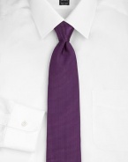An intricate pindot pattern woven with premiere silk luxury. Silk; dry clean Made in USA 