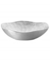 Handcrafted in aluminum alloy with an organic shape and brushed finish, the Dimension bowl from Donna Karan Lenox lends a serene, dreamy quality to modern tables.