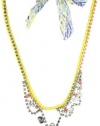 Juicy Couture Macrame and Squeezed Lemon Rhinestone Necklace