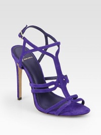 Ultra-skinny, dainty suede straps grace the front of this sophisticated design. Self-covered heel, 5 (125mm)Suede upperAdjustable ankle strapLeather lining and solePadded insoleMade in ItalyOUR FIT MODEL RECOMMENDS ordering one size up as this style runs small. Ultra-skinny, dainty suede straps grace the front of this sophisticated design. Self-covered heel, 5 (125mm)Suede upperAdjustable ankle strapLeather lining and solePadded insoleMade in ItalyOUR FIT MODEL RECOMMENDS ordering one size up as this style runs small.