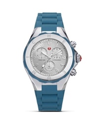 Michele's statement watches have a sweet side. In sporty silicone with an oversized case, this boldly hued Jelly Bean keeps time while it keeps on trend. Michele's statement watches have a sweet side. In sporty silicone with an oversized case, this boldly hued Jelly Bean keeps time while it keeps on trend.