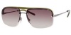 Yves Saint Laurent Men's 2306 Green / Ruthenium Frame/Brown Gradient Lens Metal/Plastic Sunglasses