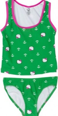 Hello Kitty Girls 7-16 Big Girl Tankini, Green, 10/12 Hello Kitty Girls 7-16 Big Girl Tankini, Green, 10/12