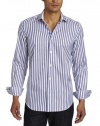 Robert Graham Men's Parker Dobby Stripes Regular Cuff