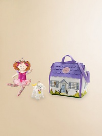 Everyone's favorite fancy girl is dressed as a frilly ballerina, complete with tutu and toe shoes, and is ready to play, along with her dog Frenchy, in this charming zip-up house tote.9 doll with tiara, tutu, leg warmers and point shoesPlush Frenchy the Posh Puppy with tiara and collarFelt tote with shoulder strap unzips to create a fun playhouse for NancyTote measures 10W X 10½H X 6½D Recommended for ages 3 and upImported Everyone's favorite fancy girl is dressed as a frilly ballerina, complete with tutu and toe shoes, and is ready to play, along with her dog Frenchy, in this charming zip-up house tote.9 doll with tiara, tutu, leg warmers and point shoesPlush Frenchy the Posh Puppy with tiara and collarFelt tote with shoulder strap unzips to create a fun playhouse for NancyTote measures 10W X 10½H X 6½D Recommended for ages 3 and upImported