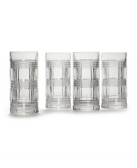 Intersecting cut lines create a Glen Plaid design with signature Lauren Ralph Lauren elegance. Both modern and traditional, it looks right at home within a formal table setting. Intersecting cut lines create a Glen Plaid design with signature Lauren Ralph Lauren elegance. Both modern and traditional, it looks right at home within a formal table setting.