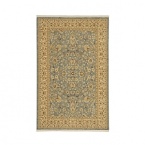 Karastan's Shapura Collection was designed to capture the rustic yet sophisticated spirit of textiles woven in the Peshwar style along the ancient Silk Road. The subtle colors and stylized patterns infuse your decor with timeless elegance. This Karastan rug boasts a rich golden border around a glacier blue ground brimming with floral motifs.